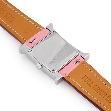 腕時計 エルメス HERMES Hウォッチ PM HH1.210.285/NRP クオーツ レディース 純正ダイヤ ピンク シェル H型 スクエア