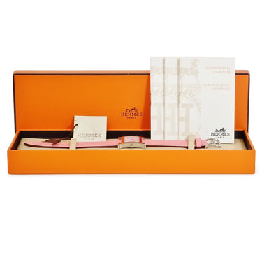 腕時計 エルメス HERMES Hウォッチ PM HH1.210.285/NRP クオーツ レディース 純正ダイヤ ピンク シェル H型 スクエア