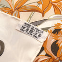 エルメス HERMES カレ90 ホワイト×オレンジ×マルチカラー シルク スカーフ 【FLAMINGO PARTY TATTOO/フラミンゴパーティー 】