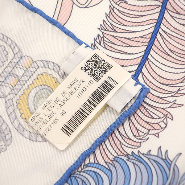 エルメス HERMES カレ90 ウォッシュ H072776S ブランカッセ×ブルー