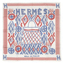 エルメス HERMES カレ70 ホワイト×ブルー×フランボワーズ シルク スカーフ 【KELLY EN PERLES/ケリーアンペルル 】
