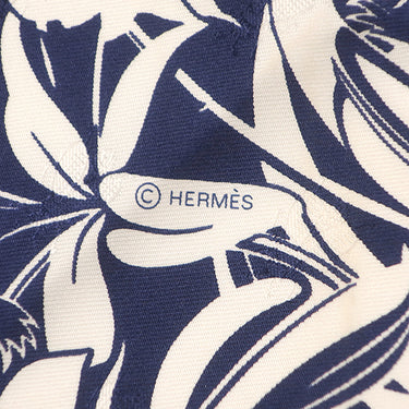 エルメス HERMES カレ90 H172898S ネイビー×ホワイト シルク スカーフ 【FLAMINGO PARTY TATTOO/フラミンゴパーティー 】