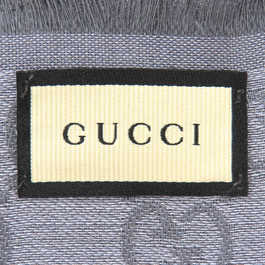 グッチ GUCCI GGライン シルクウール ショール 281942 3G704 1962 グレー シルク ウール ストール シルク 20% ウール 80% GG柄