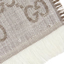 グッチ GUCCI GGライン シルクウール ショール 282390 3G704 ブラウン シルク ウール ストール シルク 20% ウール 80% GG柄