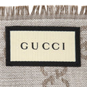グッチ GUCCI GGライン シルクウール ショール 282390 3G704 ブラウン シルク ウール ストール シルク 20% ウール 80% GG柄