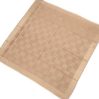 グッチ GUCCI GGジャカード シルクウール ショール 663671 3GC43 9800 キャメル シルク ウール ストール シルク 60% ウール 40% GG柄