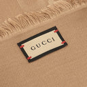 グッチ GUCCI GGジャカード シルクウール ショール 663671 3GC43 9800 キャメル シルク ウール ストール シルク 60% ウール 40% GG柄