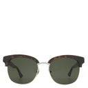 グッチ GUCCI ウェリントン 54□18 GG0056S ブラウン×ブルー×レッド プラスチック サングラス シルバー金具 ウェブストライプ マーブル ブロータイプ