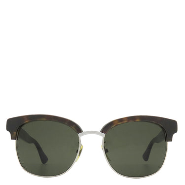 グッチ GUCCI ウェリントン 54□18 GG0056S ブラウン×ブルー×レッド プラスチック サングラス シルバー金具 ウェブストライプ マーブル ブロータイプ