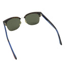 グッチ GUCCI ウェリントン 54□18 GG0056S ブラウン×ブルー×レッド プラスチック サングラス シルバー金具 ウェブストライプ マーブル ブロータイプ