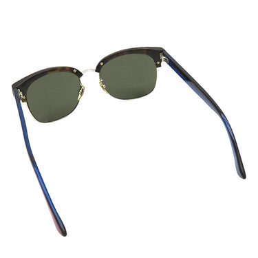 グッチ GUCCI ウェリントン 54□18 GG0056S ブラウン×ブルー×レッド プラスチック サングラス シルバー金具 ウェブストライプ マーブル ブロータイプ