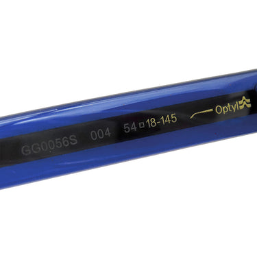 グッチ GUCCI ウェリントン 54□18 GG0056S ブラウン×ブルー×レッド プラスチック サングラス シルバー金具 ウェブストライプ マーブル ブロータイプ