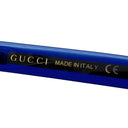 グッチ GUCCI ウェリントン 54□18 GG0056S ブラウン×ブルー×レッド プラスチック サングラス シルバー金具 ウェブストライプ マーブル ブロータイプ