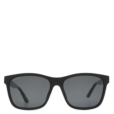 グッチ GUCCI ウェリントン 57□17 GG0746S ブラック プラスチック サングラス ゴールド金具 黒 ダークグレー ロゴ