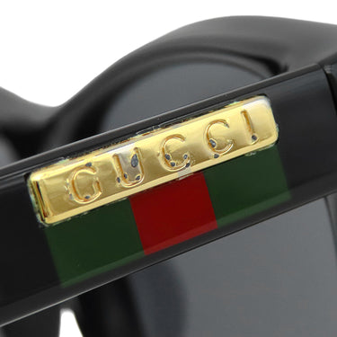 グッチ GUCCI ウェリントン 57□17 GG0746S ブラック プラスチック サングラス ゴールド金具 黒 ダークグレー ロゴ
