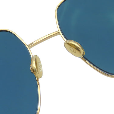 クリスチャン・ディオール Christian Dior DiorStellaire1 59□18 LKSA9 ゴールド×ネイビー メタル サングラス ゴールド金具 スクエア メタルフレーム