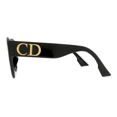 クリスチャン・ディオール Christian Dior キャットアイ 56□19 80711 ブラック アセテート メタル サングラス ゴールド金具 黒 グレー CDロゴ DDiorF