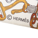 エルメス HERMES ツイリー ホワイト×アルザン×エトゥープ シルク スカーフ 【BOUQUETS SELLIER/鞍職人の花束】