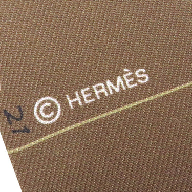 エルメス HERMES ツイリー マロン×グレー×オレンジ シルク スカーフ 【HERMES PARADE/エルメスパラード】