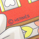 エルメス HERMES ツイリー グルナディーヌ×グリス×ジョーヌ シルク スカーフ 【HARNAIS DE COEUR/アルネ ドゥ クール】
