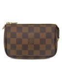 ルイヴィトン LOUIS VUITTON ミニ ポシェット アクセソワール N58009 ダミエエベヌ ダミエキャンバス アクセサリーポーチ ゴールド金具 茶 ポーチ