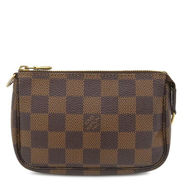 ルイヴィトン LOUIS VUITTON ミニ ポシェット アクセソワール N58009 ダミエエベヌ ダミエキャンバス アクセサリーポーチ ゴールド金具 茶 ポーチ