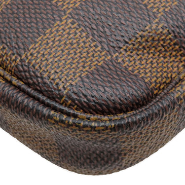 ルイヴィトン LOUIS VUITTON ミニ ポシェット アクセソワール N58009 ダミエエベヌ ダミエキャンバス アクセサリーポーチ ゴールド金具 茶 ポーチ
