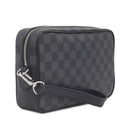 ルイヴィトン LOUIS VUITTON ポシェット カサイ N41664 ダミエグラフィット ダミエグラフィットキャンバス セカンドバッグ シルバー金具 黒 クラッチ