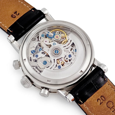 腕時計 クロノスイス CHRONOSWISS オーパス スケルトン クロノグラフ CH7523S 自動巻き メンズ OPUS 青針 デイト スモールセコンド
