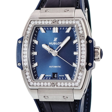 腕時計 ウブロ HUBLOT スピリット オブ ビッグバン チタニウム ブルー 665.NX.7170.LR.1204 自動巻き メンズ レディース 純正ダイヤ