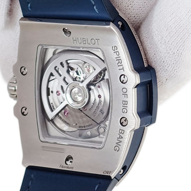 腕時計 ウブロ HUBLOT スピリット オブ ビッグバン チタニウム ブルー 665.NX.7170.LR.1204 自動巻き メンズ レディース 純正ダイヤ