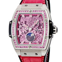 腕時計 ウブロ HUBLOT スピリット オブ ビッグバン ムーンフェイズ チタニウム 647.NX.7371.LR.1233 自動巻き メンズ OH済 ピンク