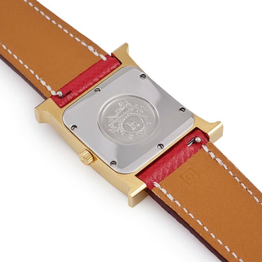 腕時計 エルメス HERMES Hウォッチ MM HH1.510 クオーツ メンズ レディース H型 白 ホワイト アラビア ギョウシェ