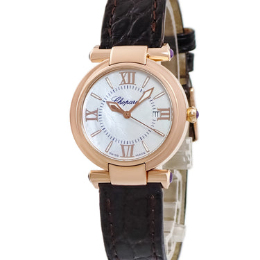 腕時計 ショパール CHOPARD インペリアーレ 384238-5001 クオーツ レディース K18RG無垢 ホワイト シェル アメジスト デイト