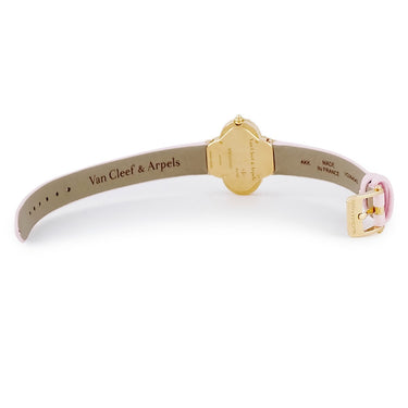 腕時計 ヴァンクリーフアーペル Van Cleef & Arpels アルハンブラ スモールモデル VCARD22000 クオーツ レディース K18YG無垢 ホワイト シェル