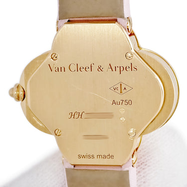 腕時計 ヴァンクリーフアーペル Van Cleef & Arpels アルハンブラ スモールモデル VCARD22000 クオーツ レディース K18YG無垢 ホワイト シェル