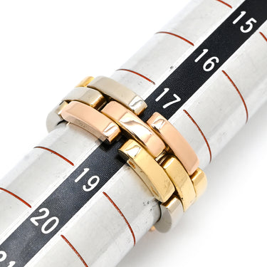 カルティエ Cartier マイヨンパンテール 3ロウ スリーカラー イエローゴールド×ピンクゴールド×ホワイトゴールド K18YG K18PG K18WG #59(JP19) リング 指輪 750 18K YG PG WG 18号