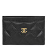 シャネル CHANEL クラシック AP0213 ブラック キャビアスキン カードケース ゴールド金具 黒 パスケース 名刺入れ