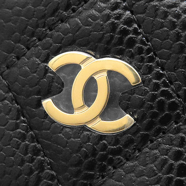 シャネル CHANEL クラシック AP0213 ブラック キャビアスキン カードケース ゴールド金具 黒 パスケース 名刺入れ