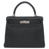 エルメス HERMES ケリー28 内縫い ブラック トゴ 2WAYバッグ シルバー金具 黒 ハンドバッグ ショルダー