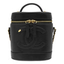 シャネル CHANEL バニティ AS0323 ブラック ラムスキン ショルダーバッグ ゴールド金具 黒 ココマーク ヴァニティ