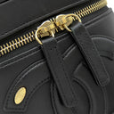 シャネル CHANEL バニティ AS0323 ブラック ラムスキン ショルダーバッグ ゴールド金具 黒 ココマーク ヴァニティ
