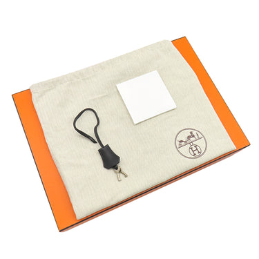 エルメス HERMES サックアデペッシュ ライト 1-37 ブラック トゴ ビジネスバッグ マットシルバー金具 黒 書類ケース