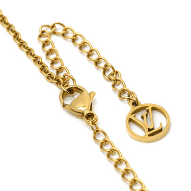 ルイヴィトン LOUIS VUITTON コリエ ブルーミング M64855 ゴールド GP ネックレス モノグラムフラワー LVサークル
