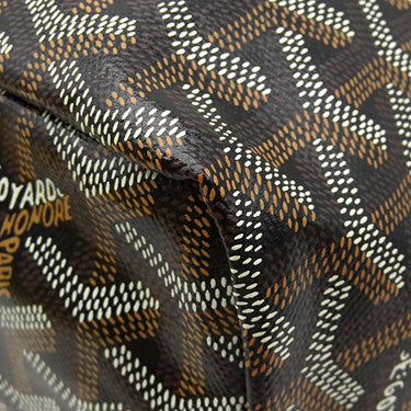ゴヤール GOYARD サンルイPM ブラック×ブラウン PVCコーティングキャンバス ゴヤールディンキャンバス シュヴロッシュカーフスキン トートバッグ シルバー金具 新品 未使用 ユロ マーカージュ DOG 犬
