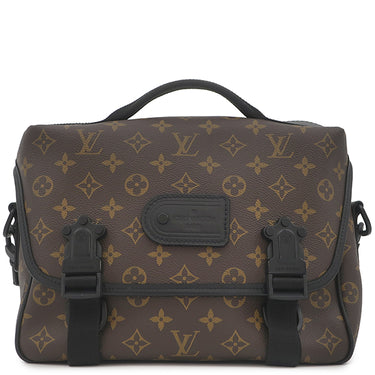 ルイヴィトン LOUIS VUITTON LV トレイル メッセンジャー M46972 モノグラム モノグラムマカサー 2WAYバッグ ブラック金具 茶 黒