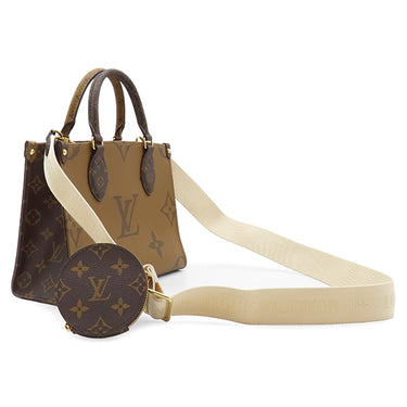 ルイヴィトン LOUIS VUITTON オンザゴー PM M46373 モノグラムリバース モノグラムキャンバス モノグラムリバースキャンバス 2WAYバッグ ゴールド金具 ショルダー ハンドバッグ