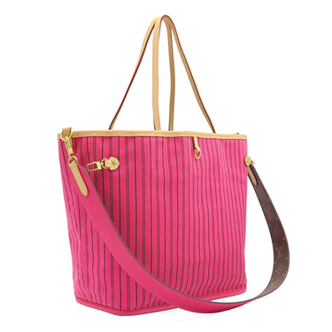 ルイヴィトン LOUIS VUITTON ネヴァーフル インサイドアウト MM M12257 ローズポンディシェリ×モノグラム キャンバス モノグラムキャンバス ローズポンディシェリテキスタイル 2WAYバッグ ゴールド金具 リバーシブル