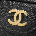 シャネル CHANEL マトラッセ コンパクトウォレット AP0230 ブラック キャビアスキン 三つ折り財布 ゴールド金具 ココマーク ミニ財布
