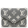 ルイヴィトン LOUIS VUITTON ポルトフォイユ ヴィクトリーヌ M81859 ブラック モノグラムデニム モノグラムジャガードデニム 三つ折り財布 シルバー金具 黒 グレー 白